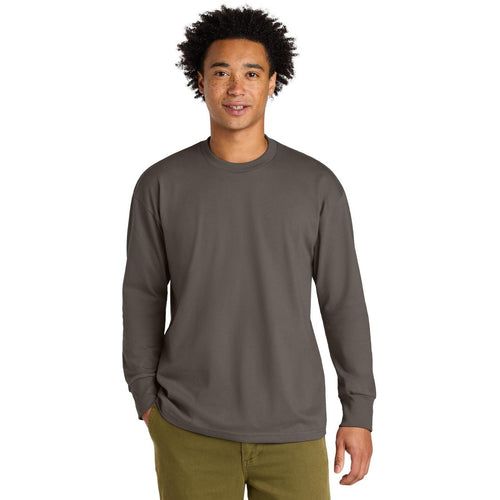 Next Level Apparel Heavyweight Long Sleeve Tee with custom logo embroidery