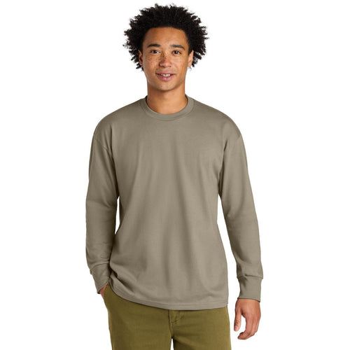 Next Level Apparel Heavyweight Long Sleeve Tee with custom logo embroidery