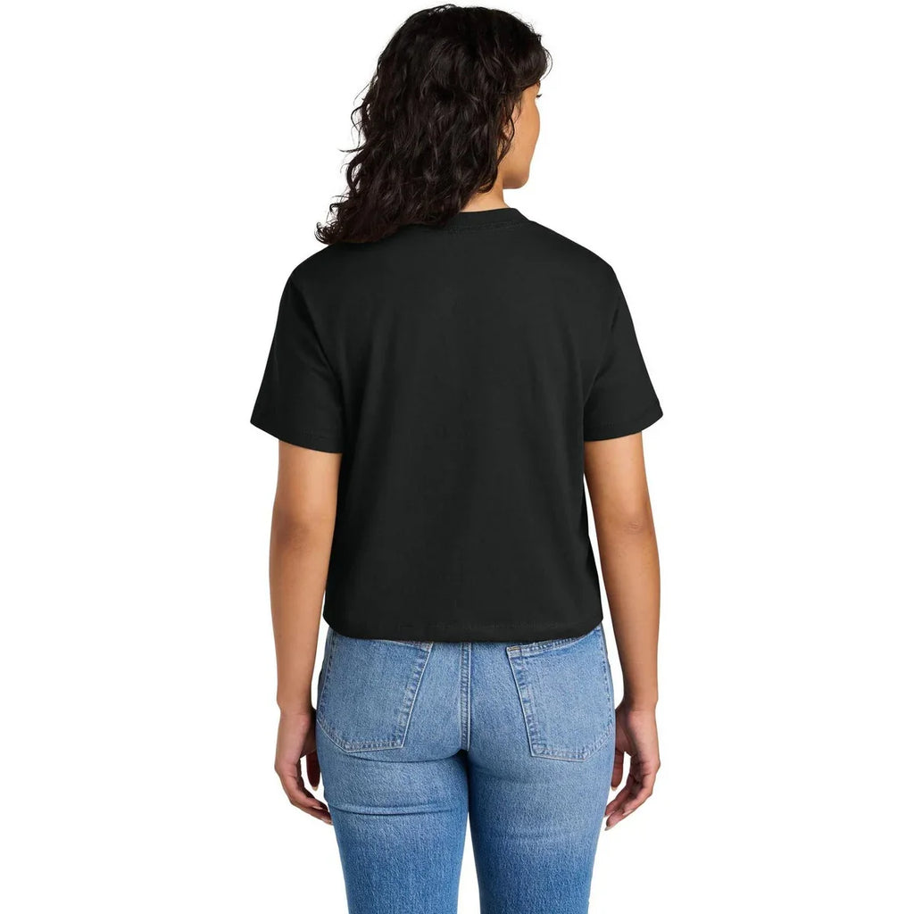Next Level Apparel Women’s Heavyweight Boxy Tee with custom logo embroidery