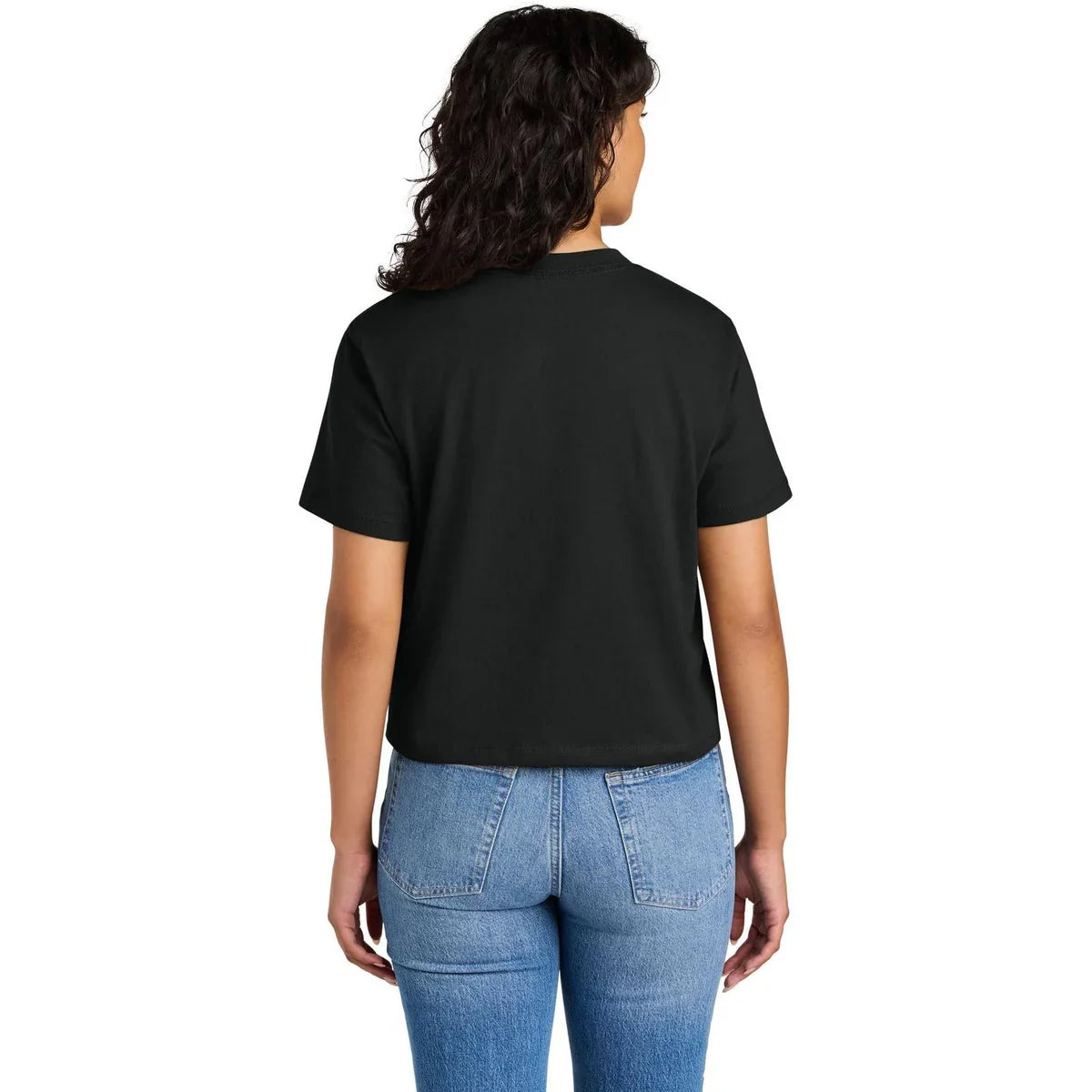 Next Level Apparel Women’s Heavyweight Boxy Tee with custom logo embroidery