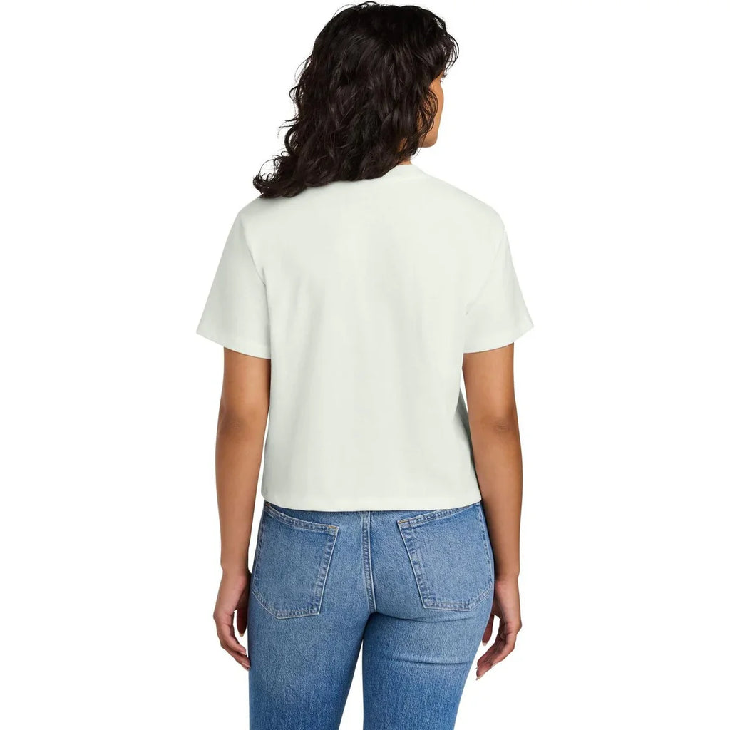 Next Level Apparel Women’s Heavyweight Boxy Tee with custom logo embroidery