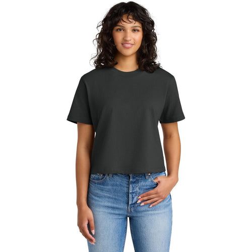 Next Level Apparel Women’s Heavyweight Boxy Tee with custom logo embroidery