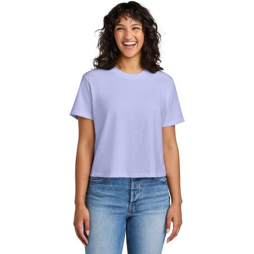 Next Level Apparel Women’s Heavyweight Boxy Tee with custom logo embroidery