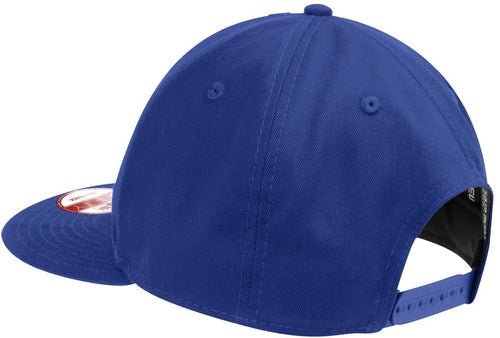New Era Flat Bill Snapback Cap with custom logo embroidery