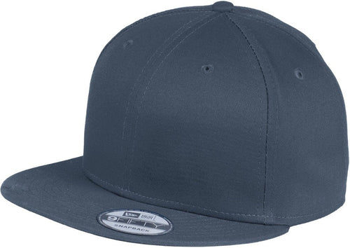 New Era Flat Bill Snapback Cap with custom logo embroidery
