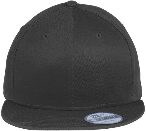New Era Flat Bill Snapback Cap with custom logo embroidery