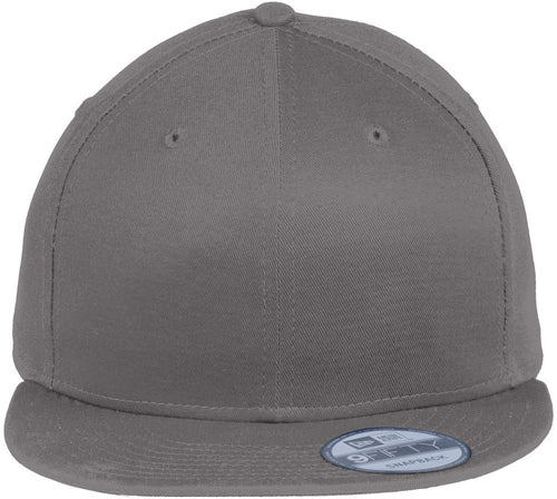 New Era Flat Bill Snapback Cap with custom logo embroidery