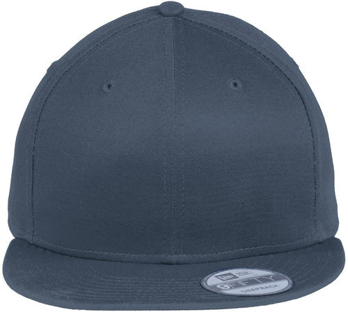 New Era Flat Bill Snapback Cap with custom logo embroidery