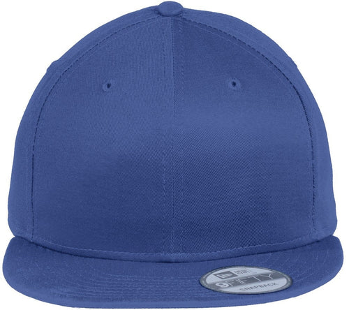 New Era Flat Bill Snapback Cap with custom logo embroidery