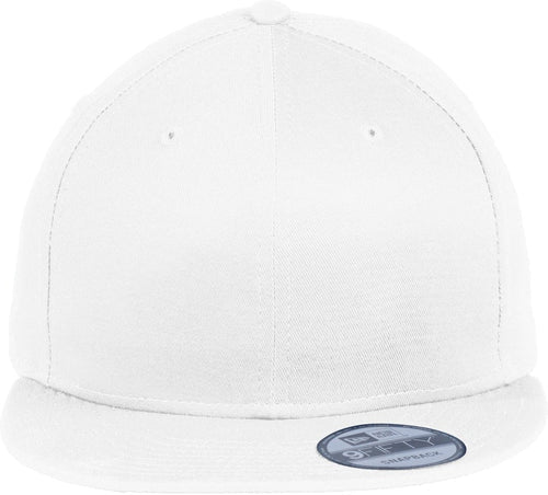 New Era Flat Bill Snapback Cap with custom logo embroidery