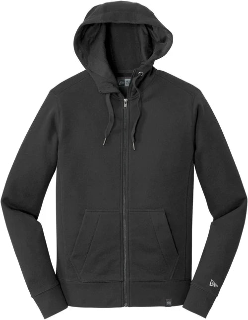 New Era French Terry Full-Zip Hoodie with custom logo embroidery