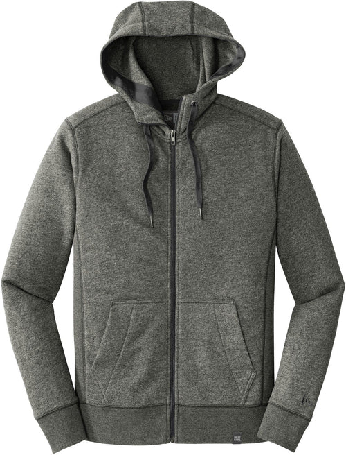 New Era French Terry Full-Zip Hoodie with custom logo embroidery