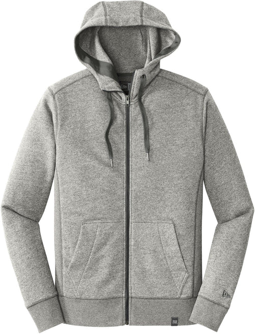 New Era French Terry Full-Zip Hoodie with custom logo embroidery