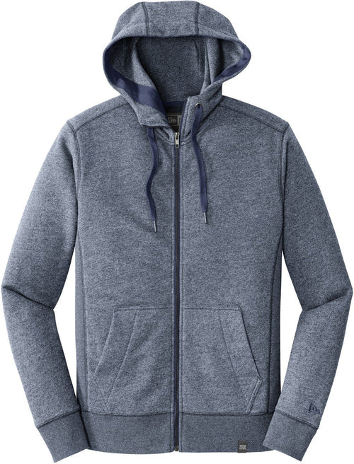 New Era French Terry Full-Zip Hoodie with custom logo embroidery