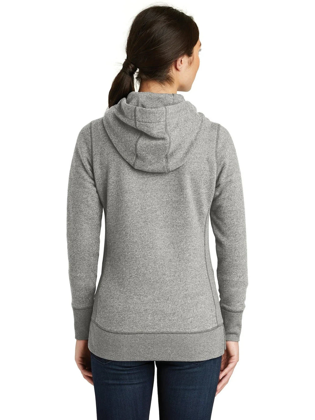 New Era Women's French Terry Full-Zip Hoodie with custom logo embroidery