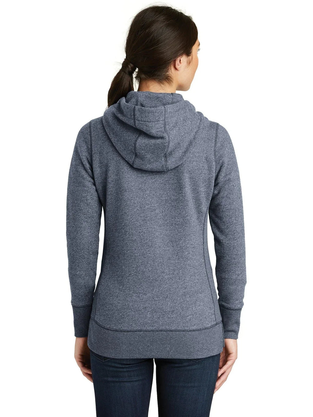 New Era Women's French Terry Full-Zip Hoodie with custom logo embroidery