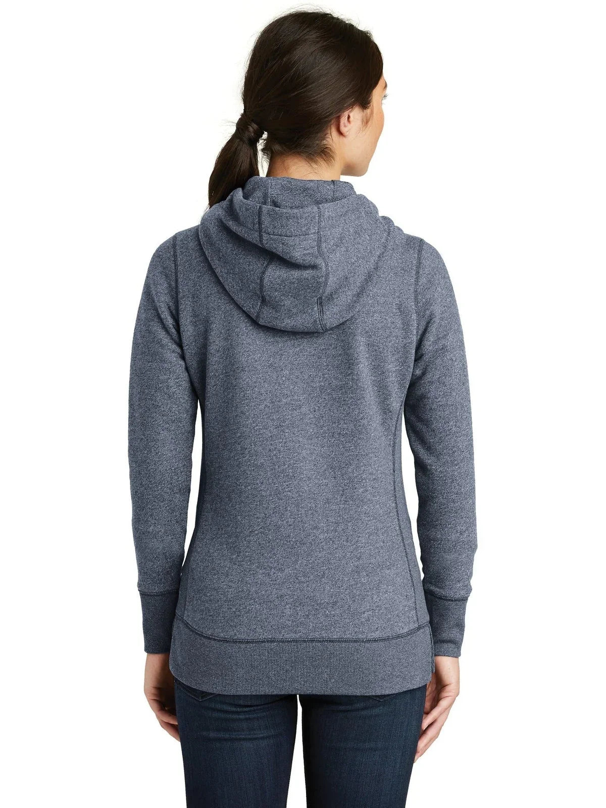 New Era Women's French Terry Full-Zip Hoodie with custom logo embroidery