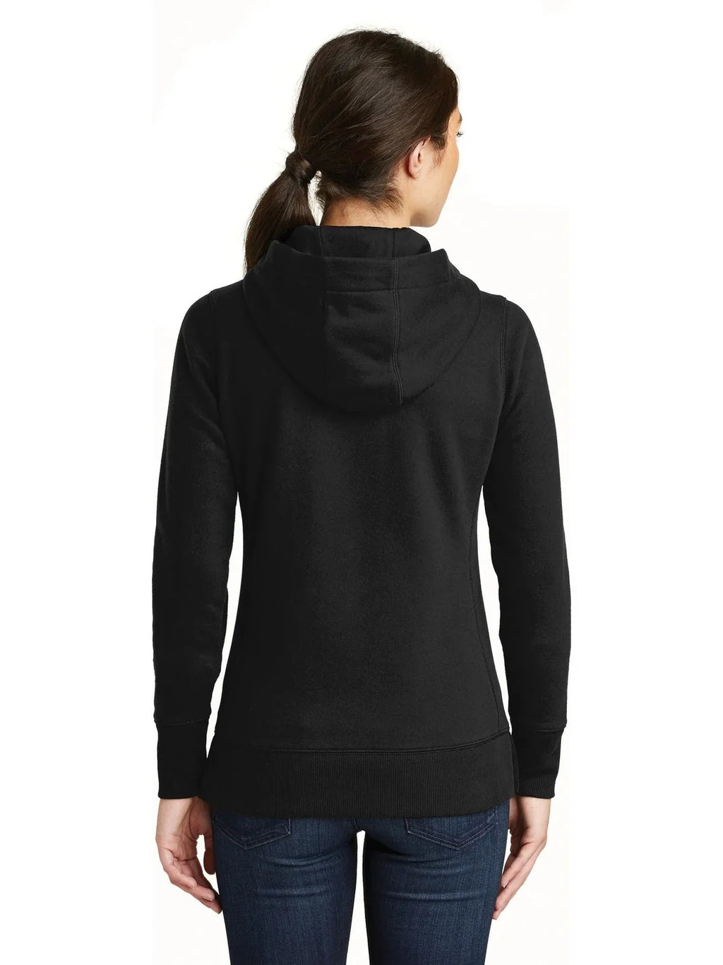 New Era Women's French Terry Full-Zip Hoodie with custom logo embroidery