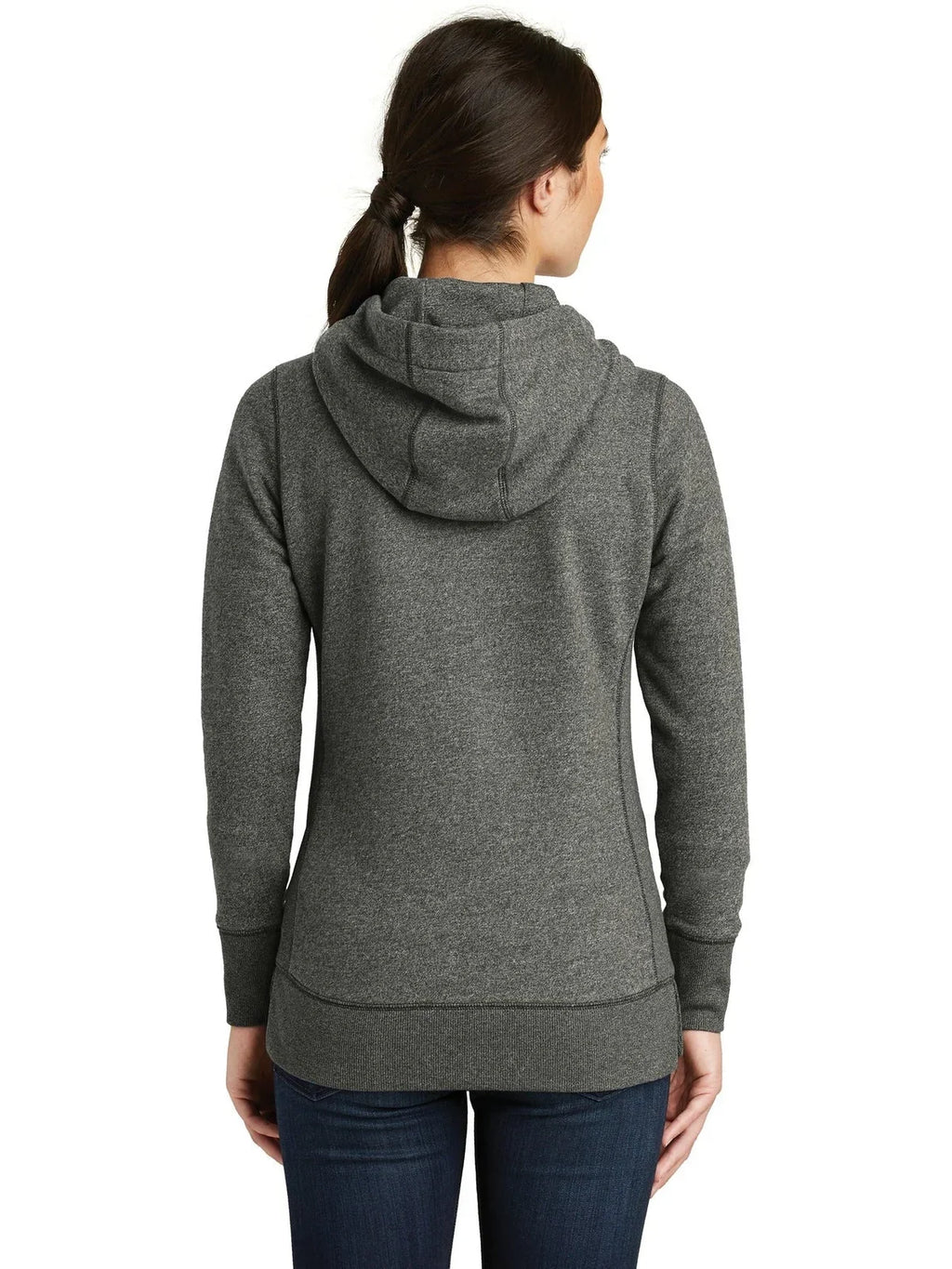 New Era Women's French Terry Full-Zip Hoodie with custom logo embroidery