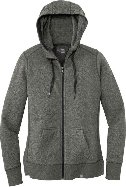 New Era Women's French Terry Full-Zip Hoodie with custom logo embroidery