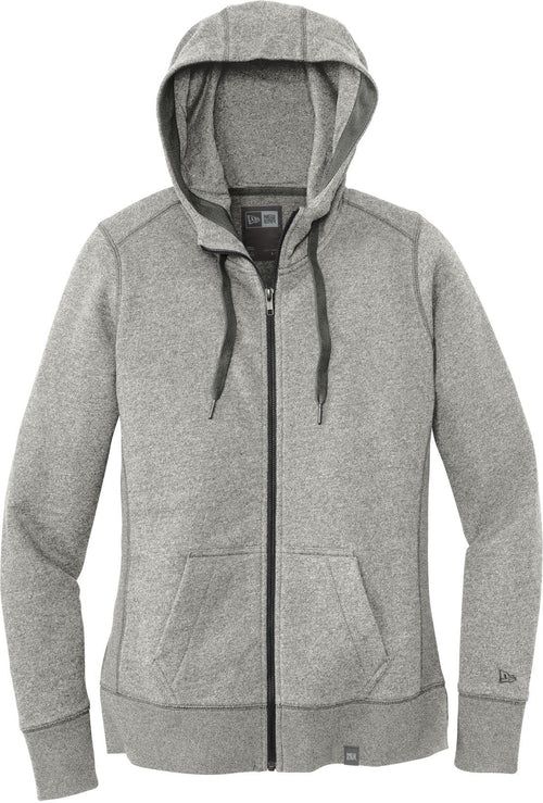 New Era Women's French Terry Full-Zip Hoodie with custom logo embroidery