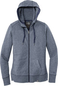 New Era Women's French Terry Full-Zip Hoodie with custom logo embroidery