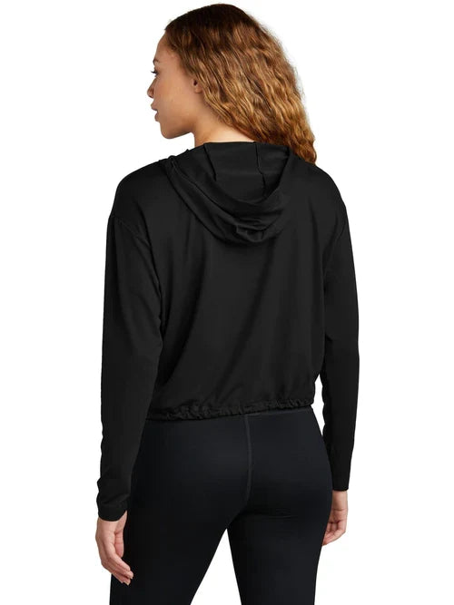 New Era Ladies Power Long Sleeve Hoodie with custom logo embroidery