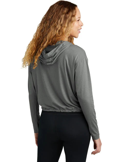 New Era Ladies Power Long Sleeve Hoodie with custom logo embroidery