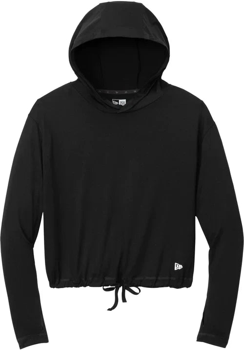 New Era Ladies Power Long Sleeve Hoodie with custom logo embroidery