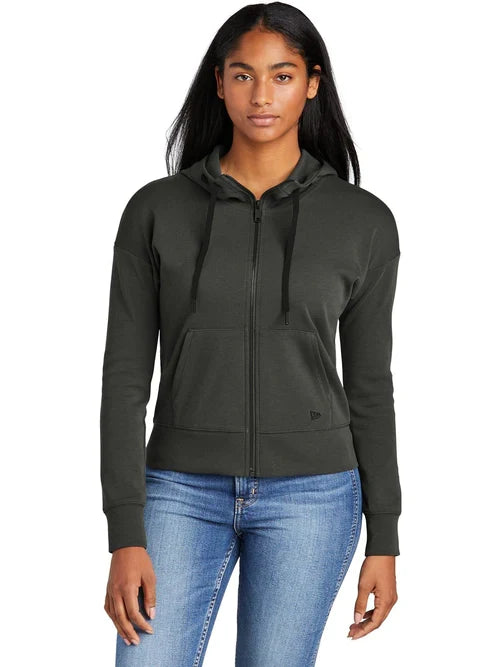 New Era Ladies STS Full-Zip Hoodie with custom logo embroidery