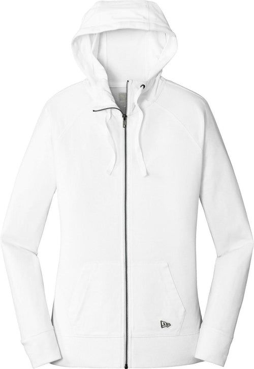 New Era Women's Sueded Cotton Blend Full-Zip Hoodie with custom logo embroidery
