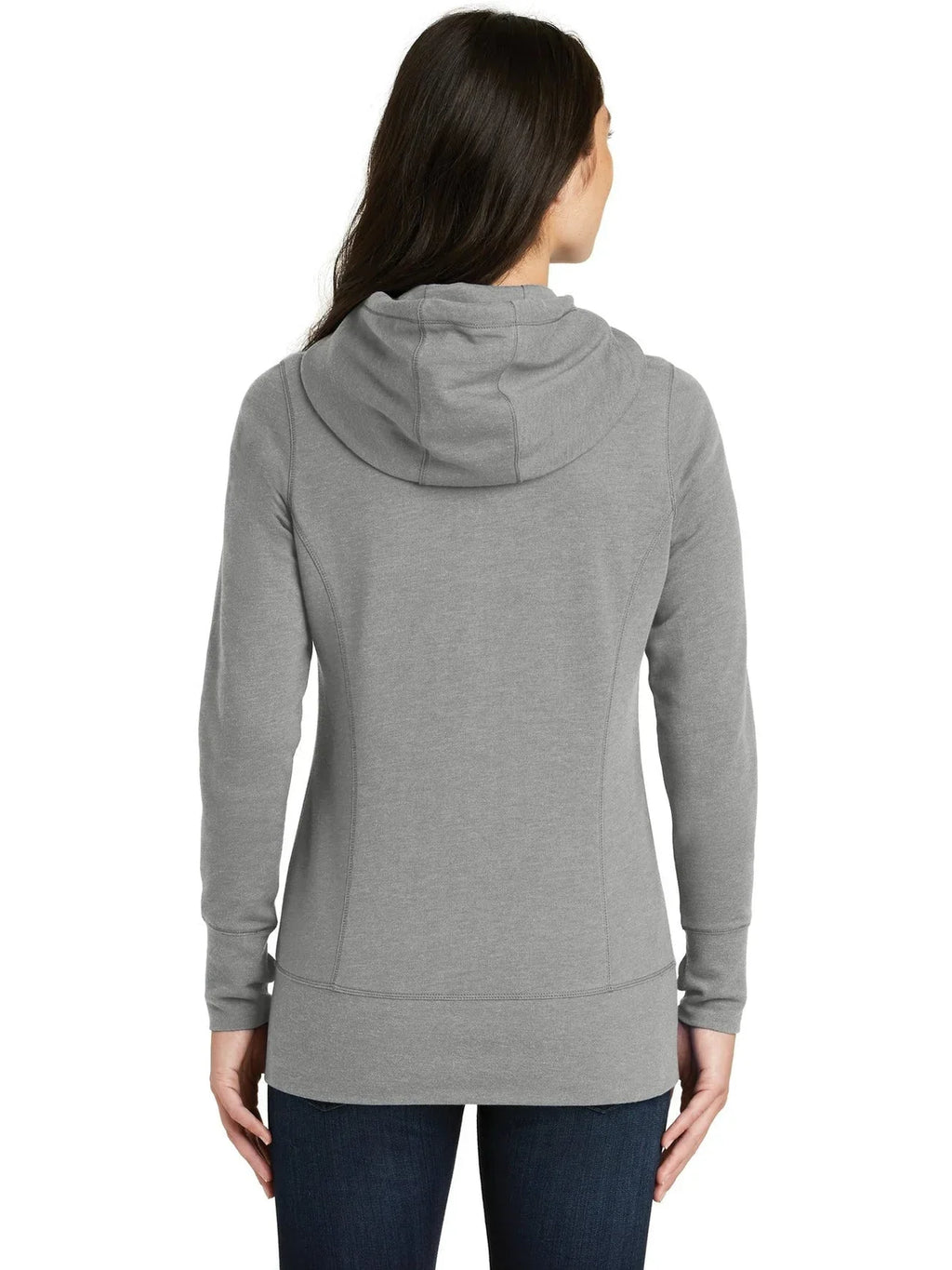 New Era Women's Tri-Blend Fleece Full-Zip Hoodie with custom logo embroidery