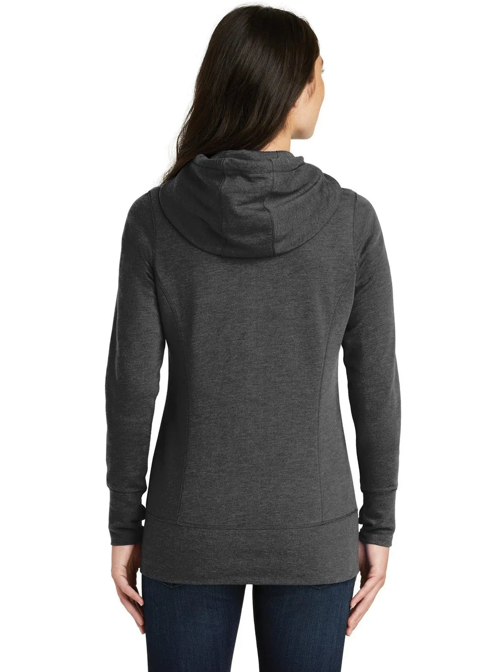 New Era Women's Tri-Blend Fleece Full-Zip Hoodie with custom logo embroidery