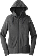 New Era Women's Tri-Blend Fleece Full-Zip Hoodie with custom logo embroidery