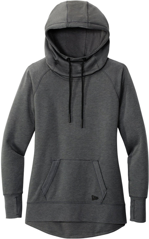 New Era Ladies Tri-Blend Fleece Pullover Hoodie with custom logo embroidery