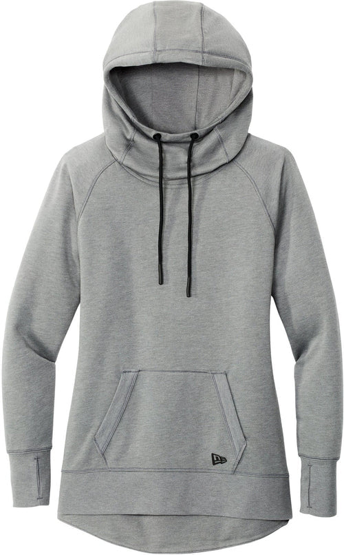 New Era Ladies Tri-Blend Fleece Pullover Hoodie with custom logo embroidery
