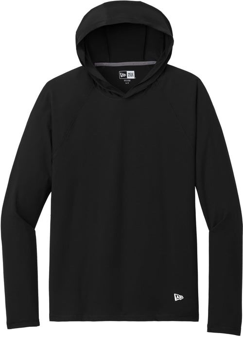 New Era Power Long Sleeve Hoodie with custom logo embroidery