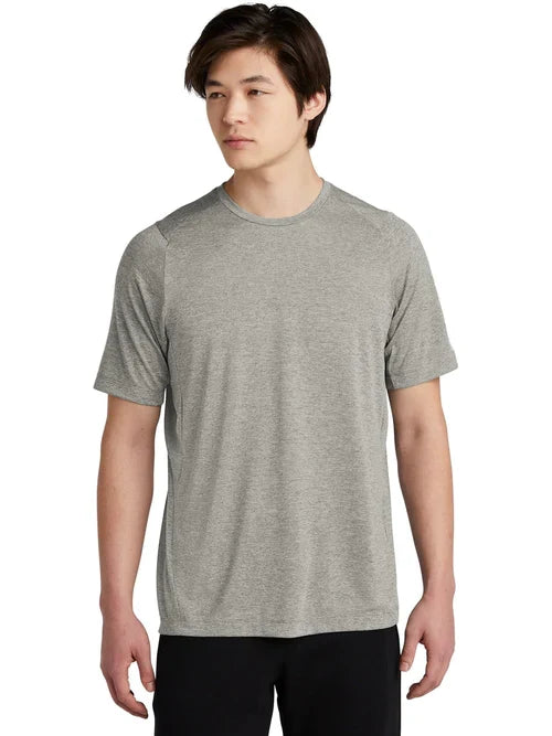 New Era Series Performance Crew Tee with custom logo embroidery