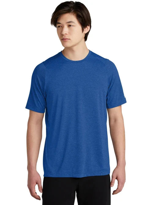 New Era Series Performance Crew Tee with custom logo embroidery