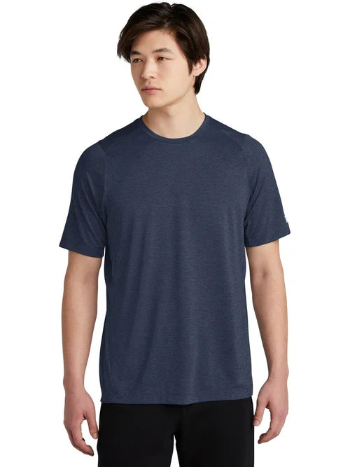 New Era Series Performance Crew Tee with custom logo embroidery