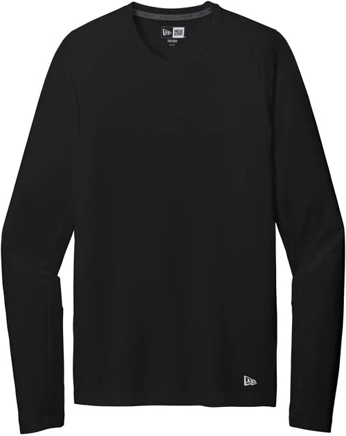 New Era Series Performance Long Sleeve Crew Tee with custom logo embroidery