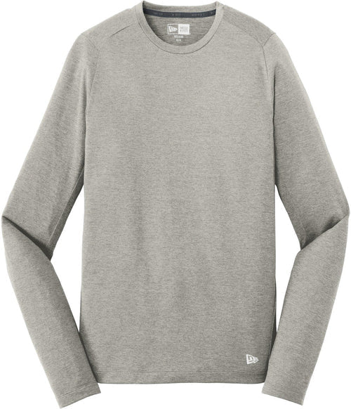 New Era Series Performance Long Sleeve Crew Tee with custom logo embroidery