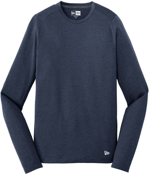 New Era Series Performance Long Sleeve Crew Tee with custom logo embroidery