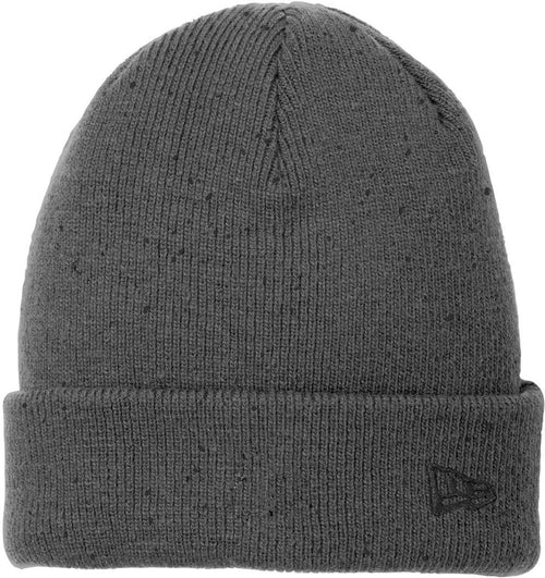 New Era Speckled Beanie with custom logo embroidery