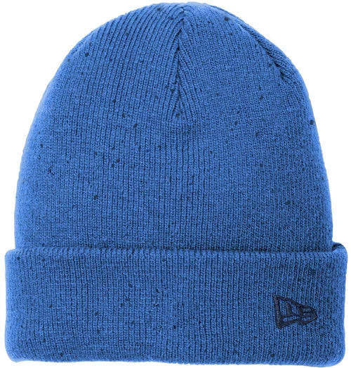 New Era Speckled Beanie with custom logo embroidery