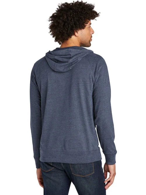 New Era Sueded Cotton Blend Full-Zip Hoodie with custom logo embroidery