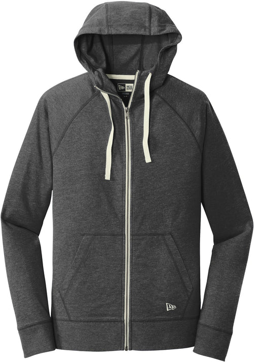 New Era Sueded Cotton Blend Full-Zip Hoodie with custom logo embroidery