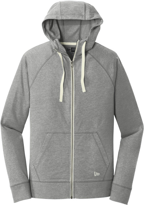 New Era Sueded Cotton Blend Full-Zip Hoodie with custom logo embroidery
