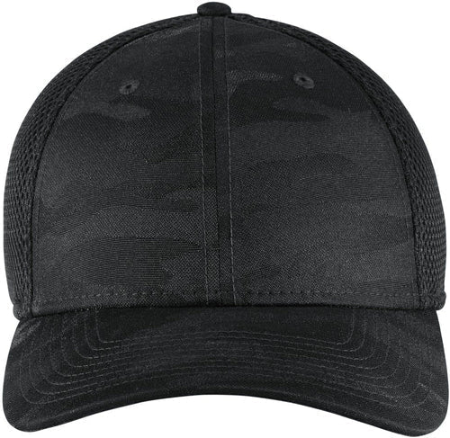 New Era Tonal Camo Stretch Tech Mesh Cap with custom logo embroidery