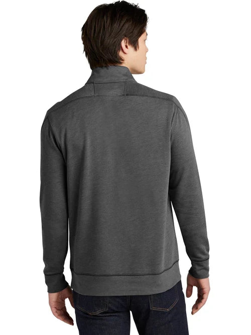 New Era Tri-Blend Fleece 1/4-Zip Pullover with custom logo embroidery